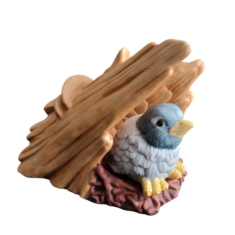 Vintage 1984 Woodland Surprises Bluebird Figurine Franklin Mint 1980s